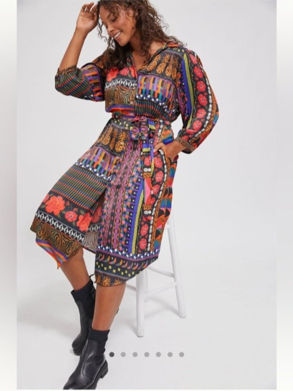 Farm Rio for Anthropologie Ciela Midi Shirtdress - Small, runs BIG! - Picture 4 of 14